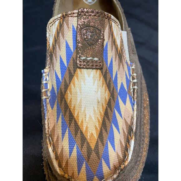 Ariat Ladies Blanket Aztec Print Metallic Bronze Slip On Cruiser 10044528 9B - Picture 2 of 6